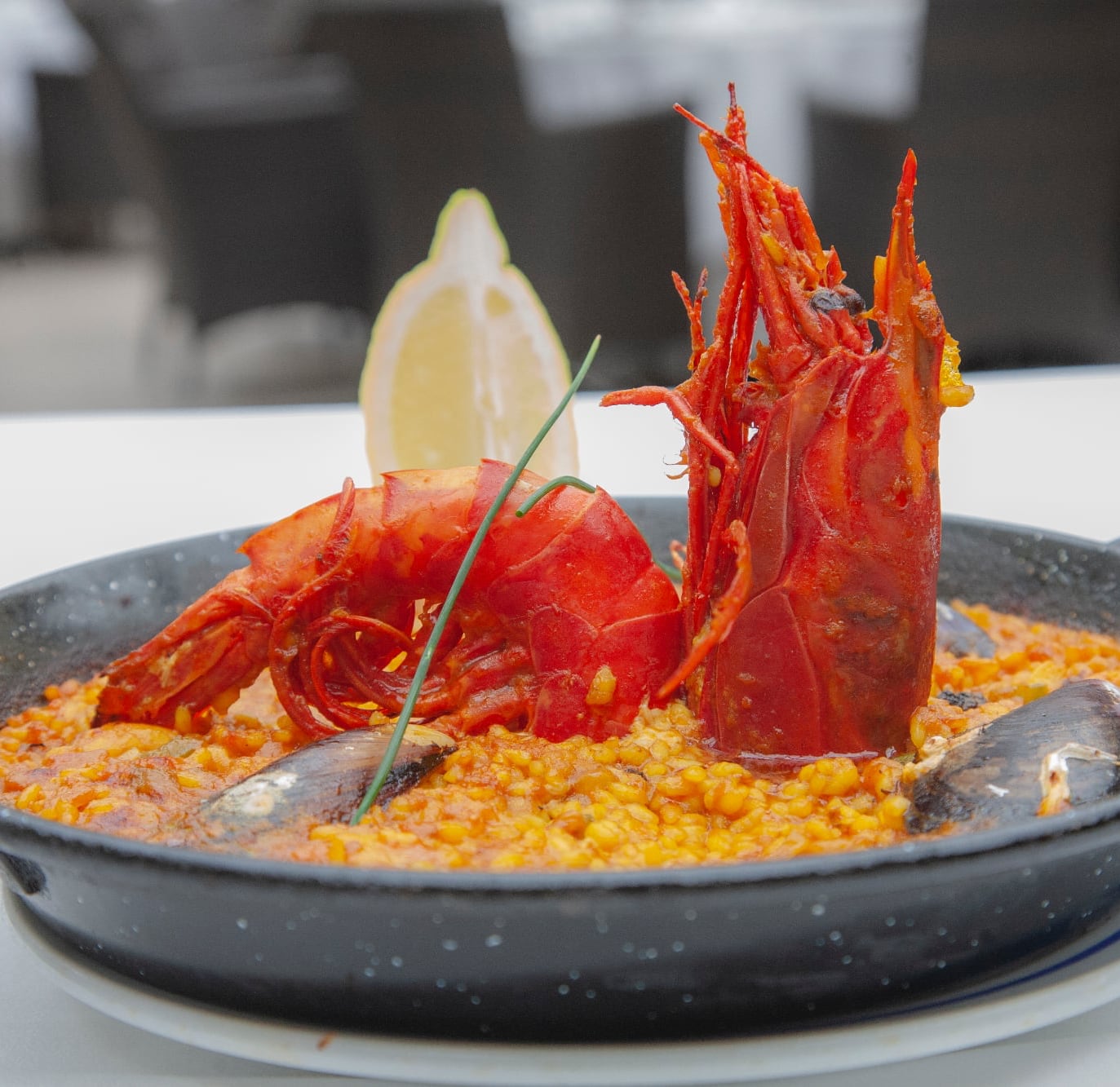 Paella con Carabinero - Restaurante Los Remos Las Rozas Madrid
